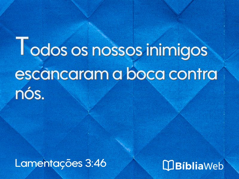 Lamentações 3:46 em imagem para compartilhar