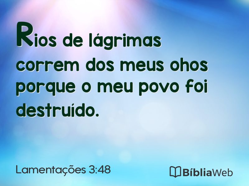 Lamentações 3:48 em imagem para compartilhar
