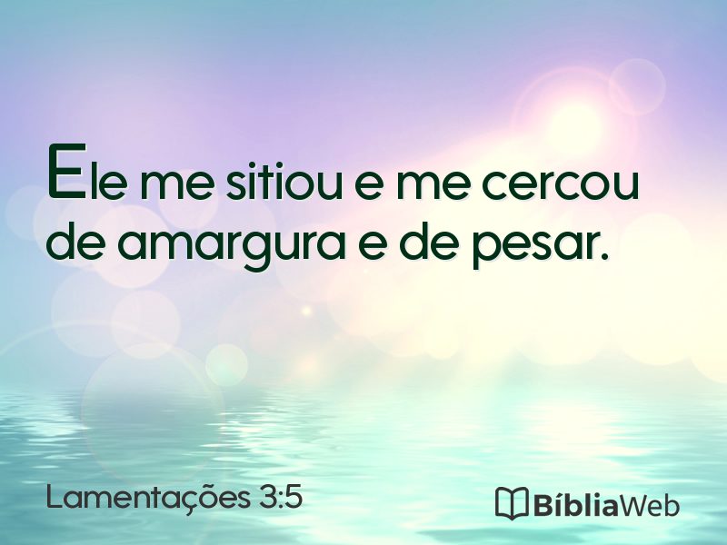 Lamentações 3:5 em imagem para compartilhar