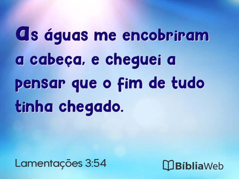 Lamentações 3:54 em imagem para compartilhar