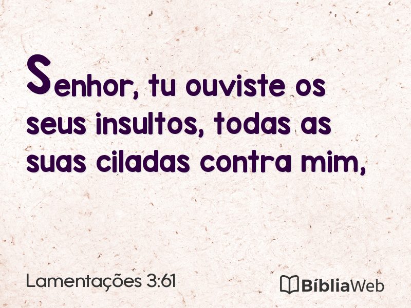 Lamentações 3:61 em imagem para compartilhar