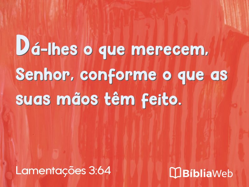 Lamentações 3:64 em imagem para compartilhar
