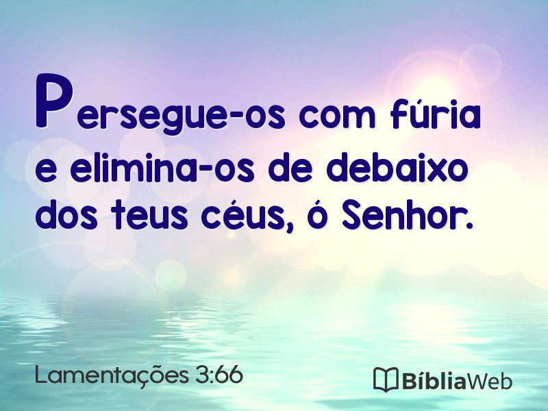 Lamentações 3:66 em imagem para compartilhar