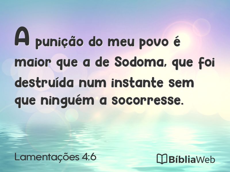 Lamentações 4:6 em imagem para compartilhar