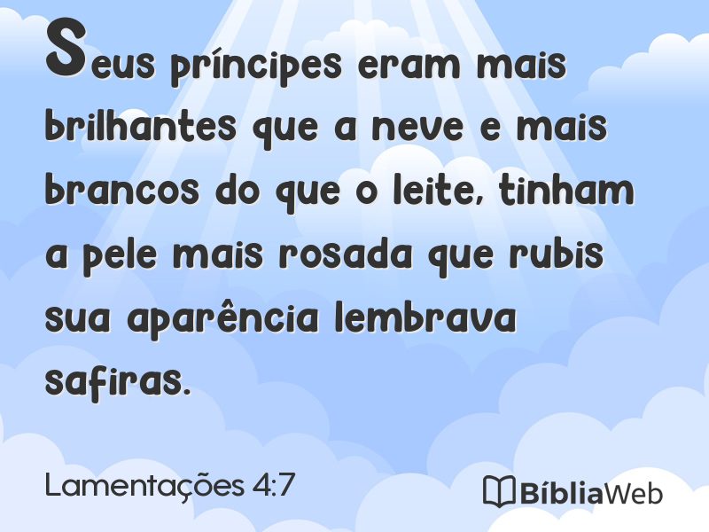 Lamentações 4:7 em imagem para compartilhar