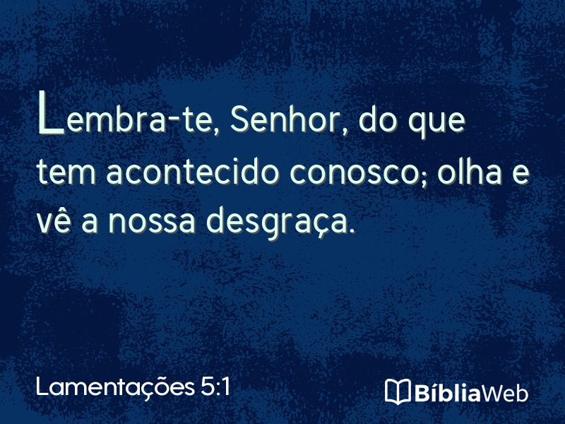 Lamentações 5:1 em imagem para compartilhar