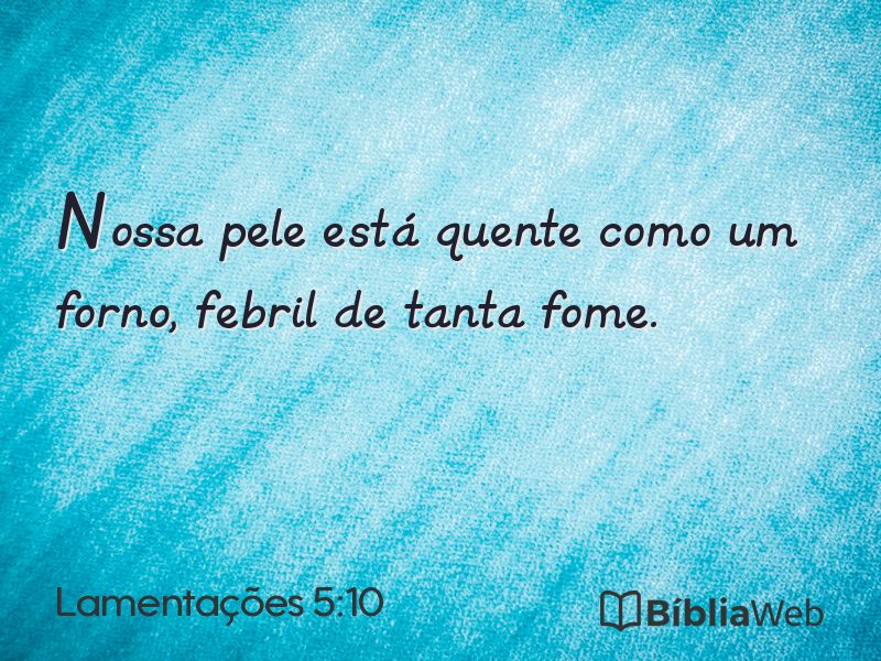Lamentações 5:10 em imagem para compartilhar