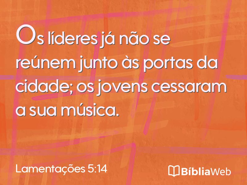 Lamentações 5:14 em imagem para compartilhar
