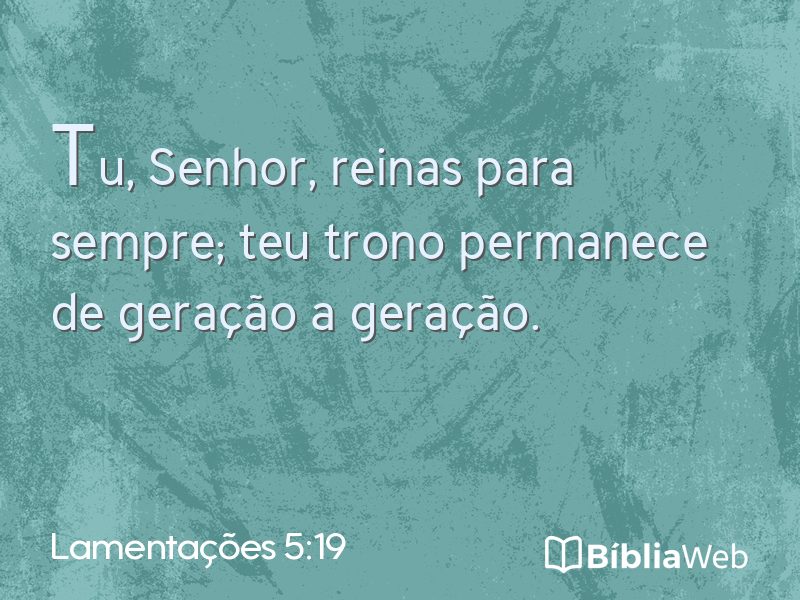 Lamentações 5:19 em imagem para compartilhar
