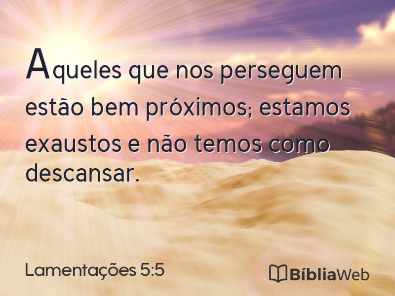 Lamentações 5:5 em imagem para compartilhar