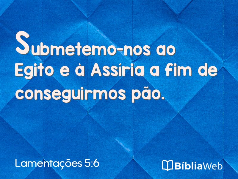 Lamentações 5:6 em imagem para compartilhar