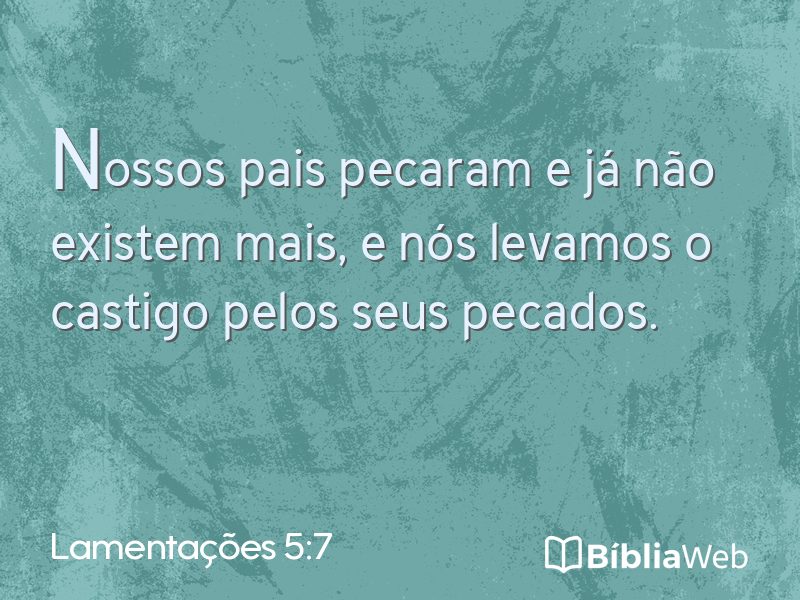 Lamentações 5:7 em imagem para compartilhar