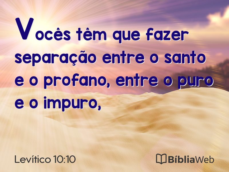Levítico 10:10 em imagem para compartilhar