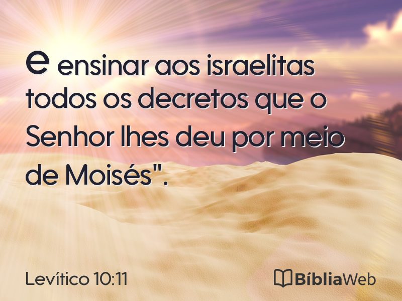 Levítico 10:11 em imagem para compartilhar