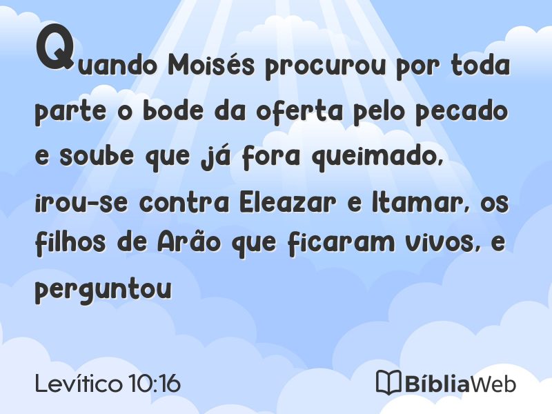 Levítico 10:16 em imagem para compartilhar