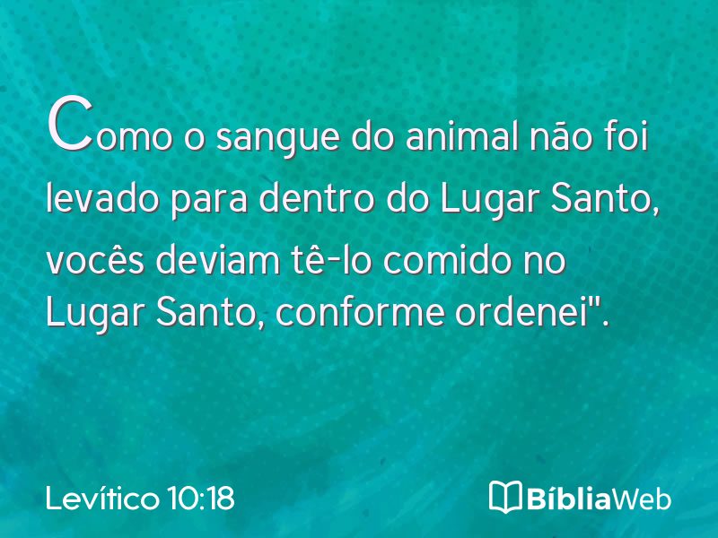 Levítico 10:18 em imagem para compartilhar