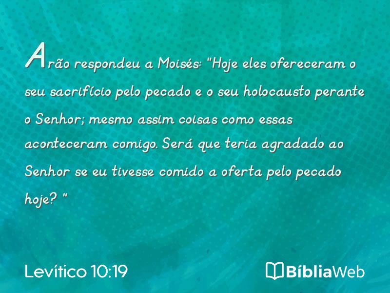 Levítico 10:19 em imagem para compartilhar