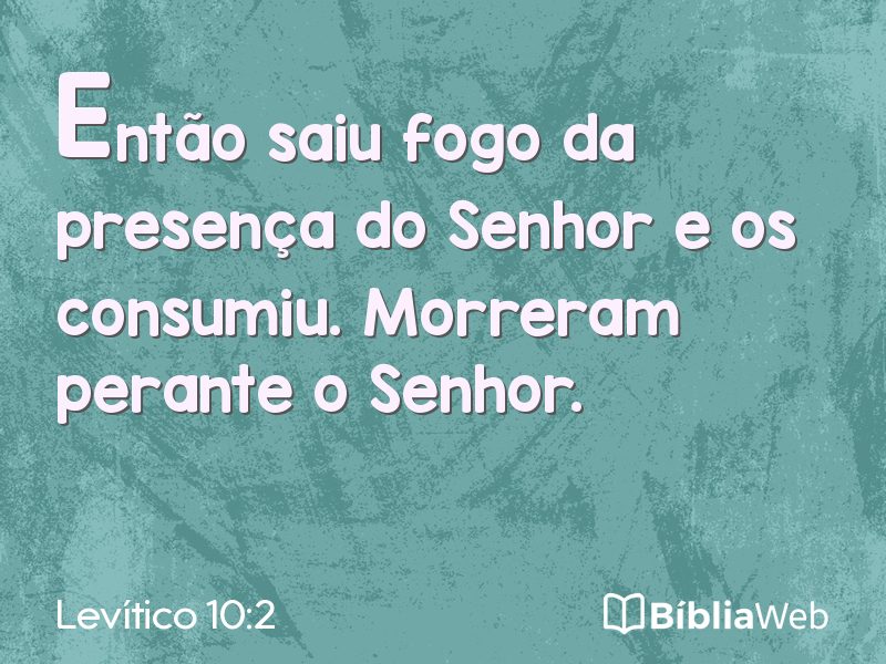 Levítico 10:2 em imagem para compartilhar