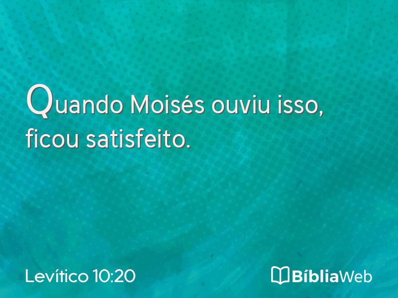 Levítico 10:20 em imagem para compartilhar