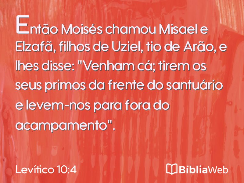 Levítico 10:4 em imagem para compartilhar