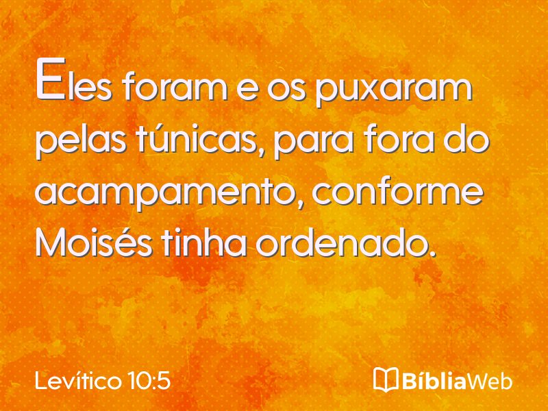 Levítico 10:5 em imagem para compartilhar