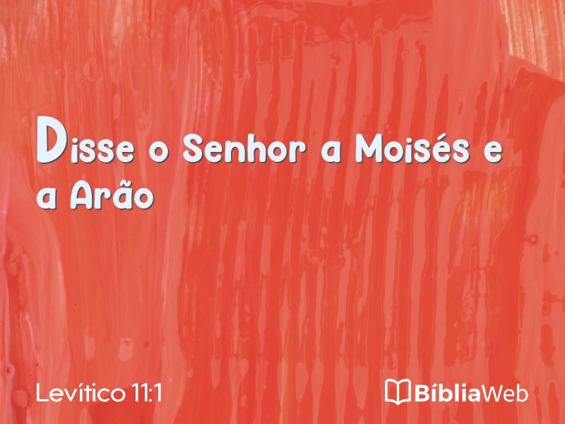Levítico 11:1 em imagem para compartilhar