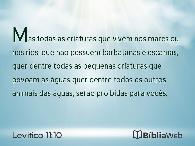 Levítico 11:10 em imagem para compartilhar