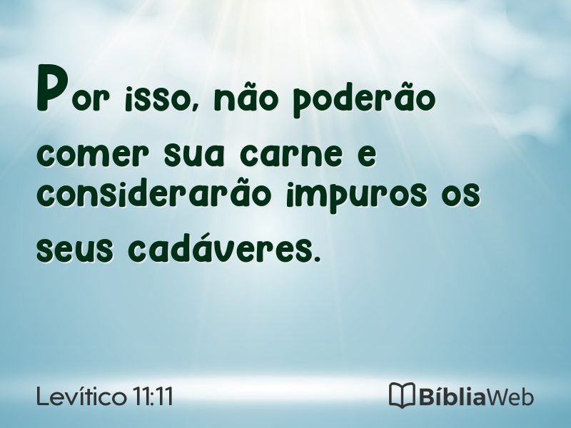 Levítico 11:11 em imagem para compartilhar