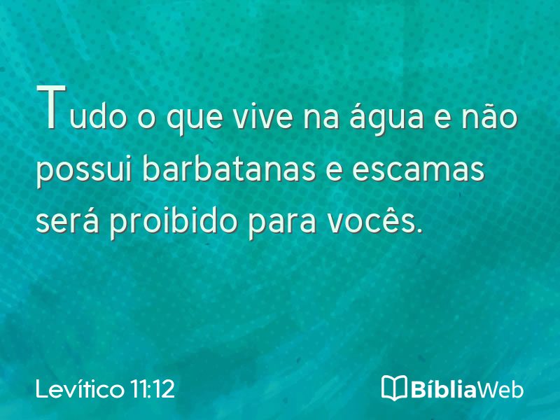 Levítico 11:12 em imagem para compartilhar