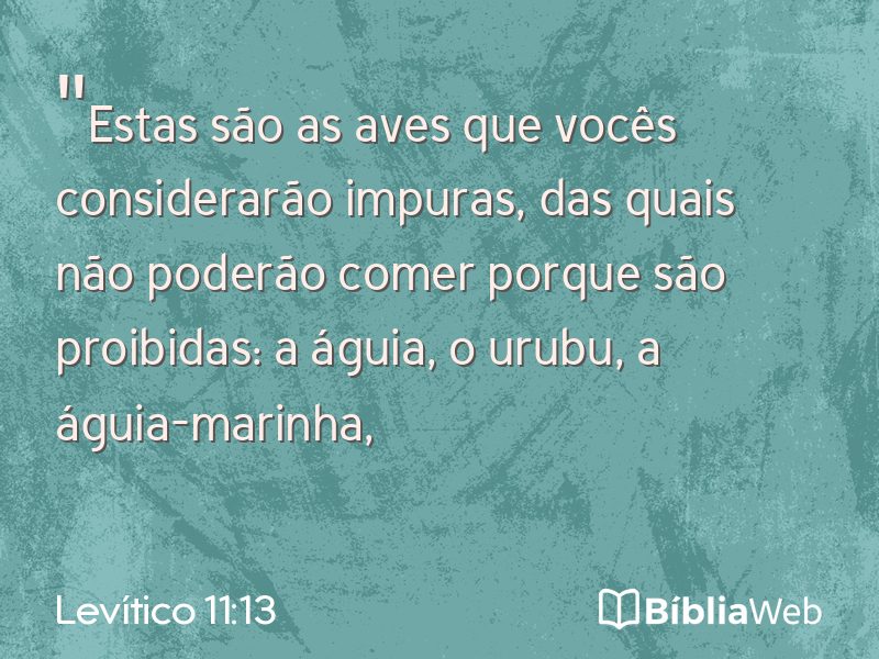 Levítico 11:13 em imagem para compartilhar