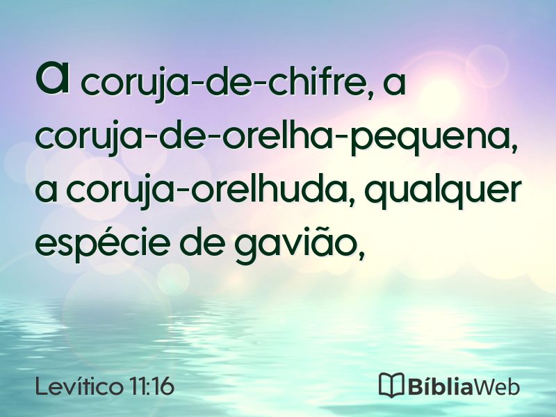 Levítico 11:16 em imagem para compartilhar