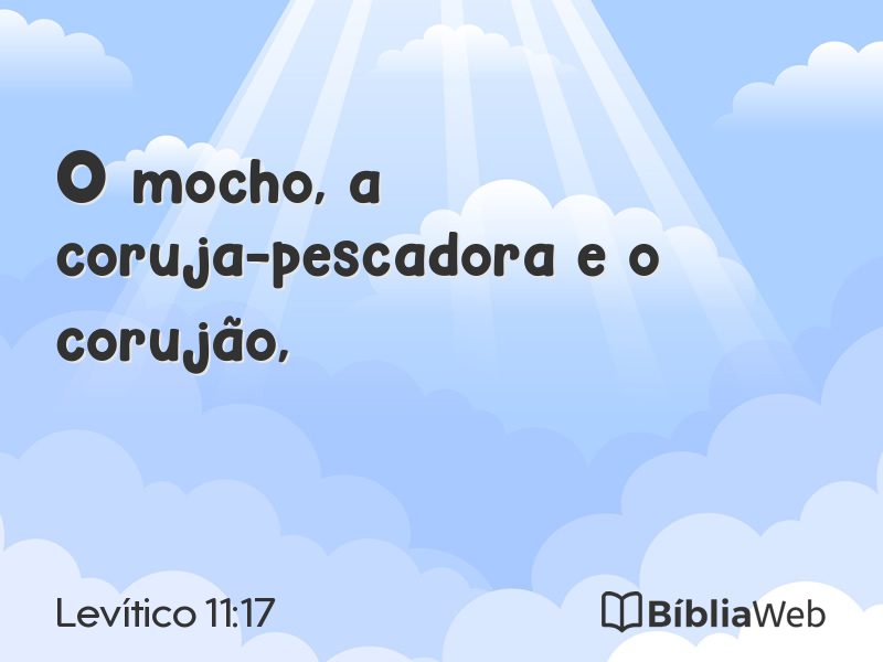 Levítico 11:17 em imagem para compartilhar