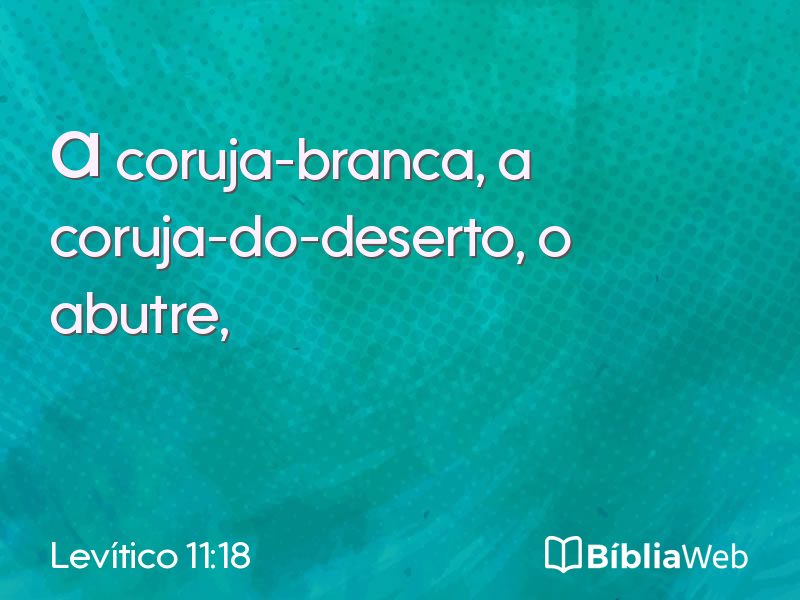 Levítico 11:18 em imagem para compartilhar