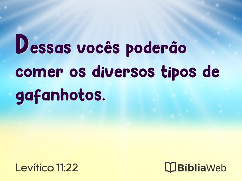 Levítico 11:22 em imagem para compartilhar
