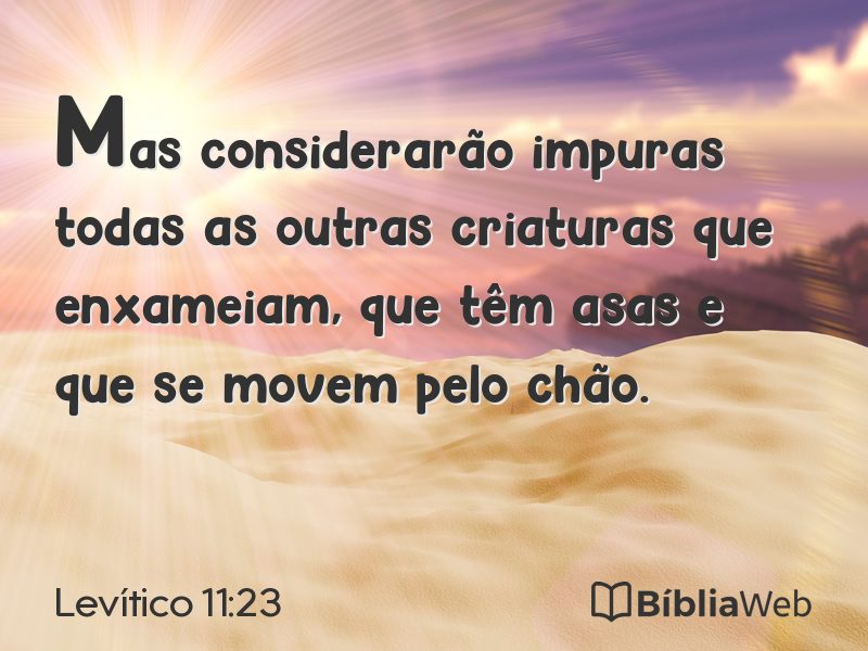 Levítico 11:23 em imagem para compartilhar