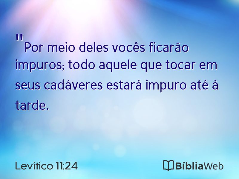Levítico 11:24 em imagem para compartilhar