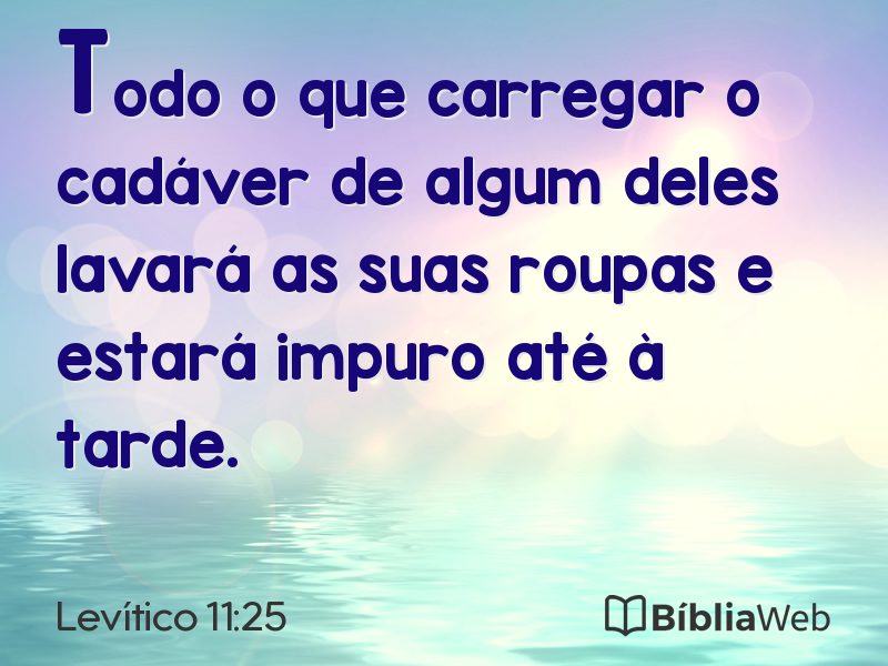 Levítico 11:25 em imagem para compartilhar