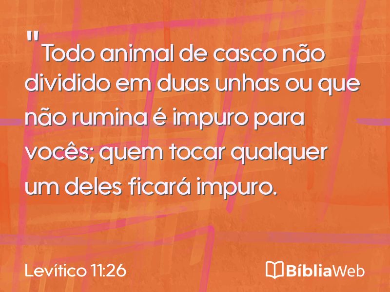 Levítico 11:26 em imagem para compartilhar
