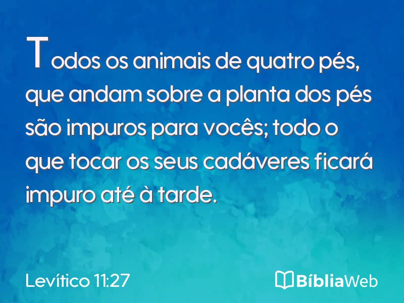 Levítico 11:27 em imagem para compartilhar