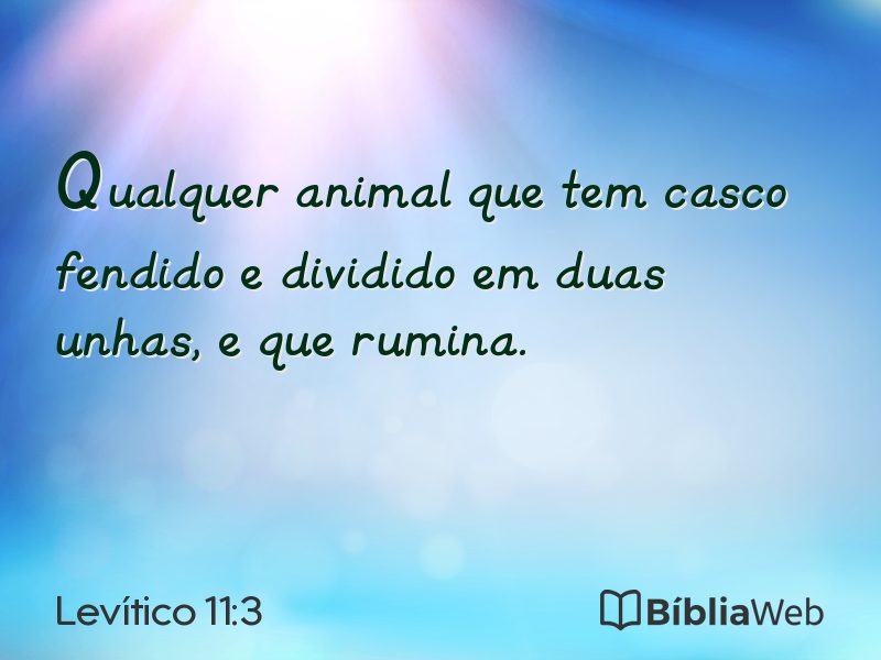 Levítico 11:3 em imagem para compartilhar