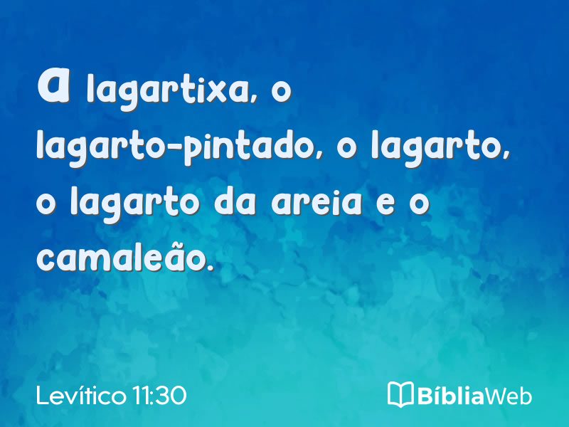 Levítico 11:30 em imagem para compartilhar