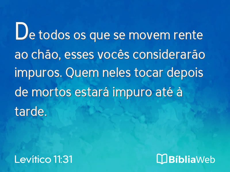 Levítico 11:31 em imagem para compartilhar