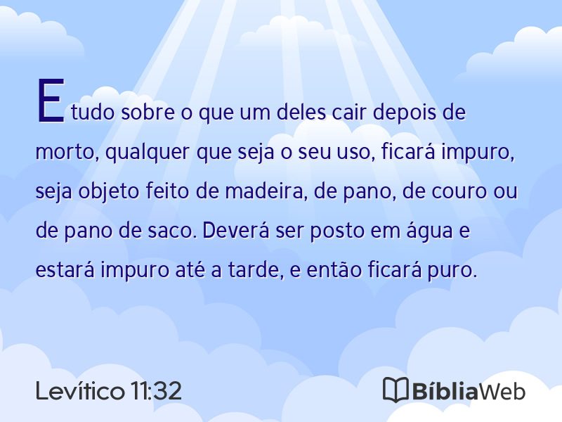 Levítico 11:32 em imagem para compartilhar