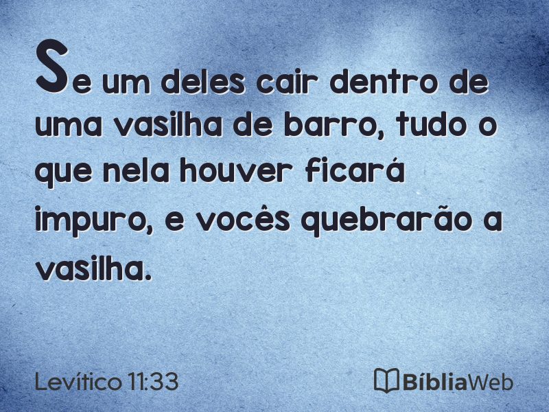 Levítico 11:33 em imagem para compartilhar