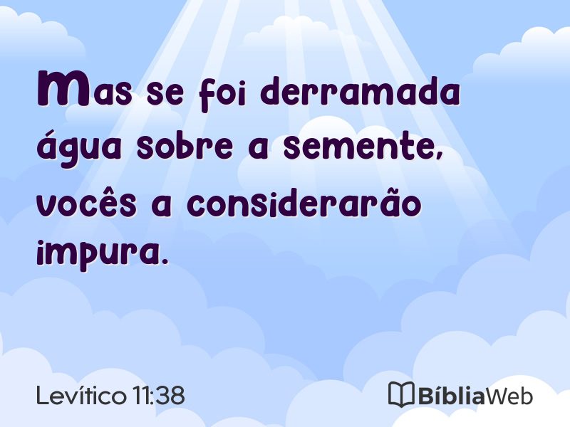 Levítico 11:38 em imagem para compartilhar