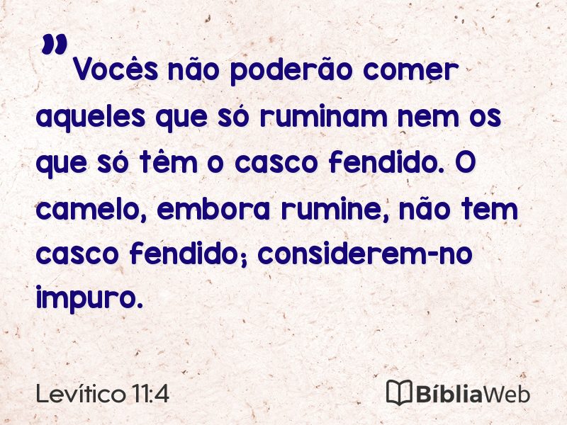 Levítico 11:4 em imagem para compartilhar