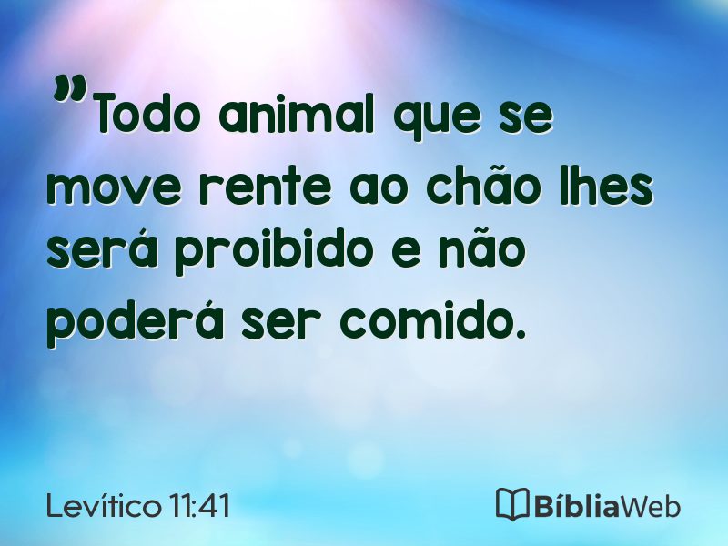 Levítico 11:41 em imagem para compartilhar