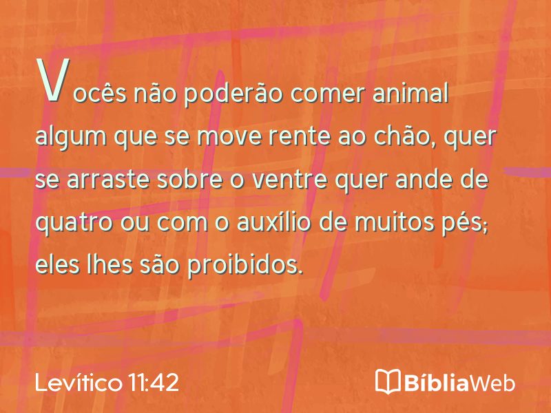 Levítico 11:42 em imagem para compartilhar