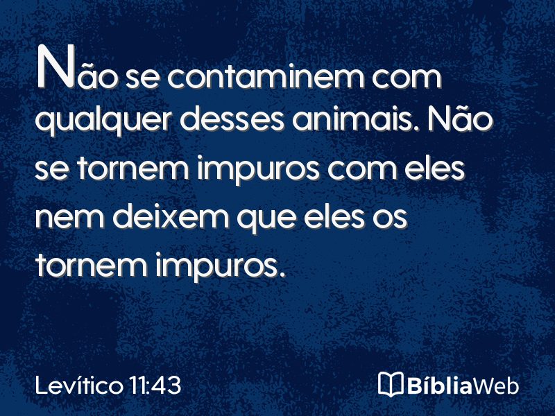 Levítico 11:43 em imagem para compartilhar