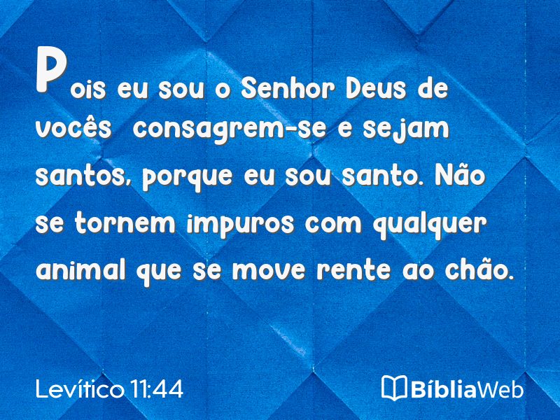 Levítico 11:44 em imagem para compartilhar